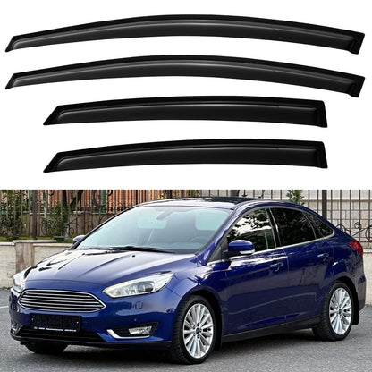 Window Visors Rain Guards for 2015-2026 Ford F150 SuperCrew & 2017-2026 F-150 Raptor F250 F350 F450 F550 Super Duty Crew Cab, Out-Channel Window Vent Deflectors Visors Shades Protectors