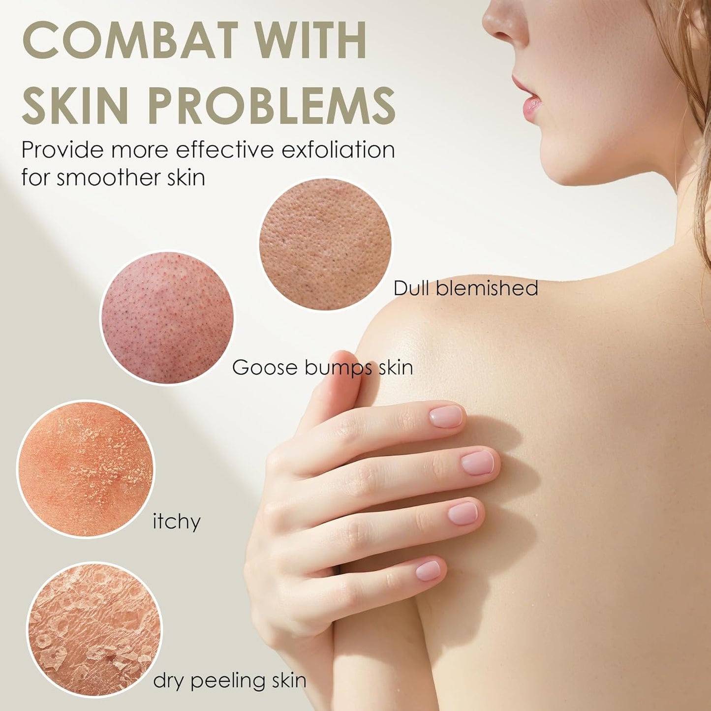 INNERNEED Duschbürste aus weichem Silikon in Lebensmittelqualität, Hand-Körperbürste zur Hautreinigung, sanftes Peeling, gute Schaumbildung (Schwarz)