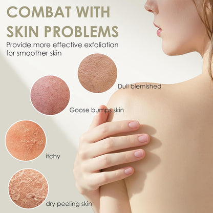 INNERNEED Duschbürste aus weichem Silikon in Lebensmittelqualität, Hand-Körperbürste zur Hautreinigung, sanftes Peeling, gute Schaumbildung (Schwarz)