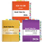 Index Tabs for CPT, AAPC Version ICD-10-CM, HCPCS Level II & ICD-10-PCS 2026, 4 Set Bundles Set (Book not Included), Color-Coded with Code Ranges, Laminated & Waterproof & Repositionable