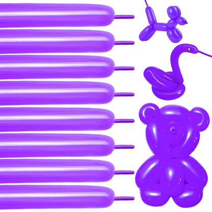 100Pcs clear 260 Balloons Clear Long Skinny Latex Balloon for Animal Ballons, Premium Quality Balloons for Beginners Baloons Making Kid's Carnivals Party Decoartion