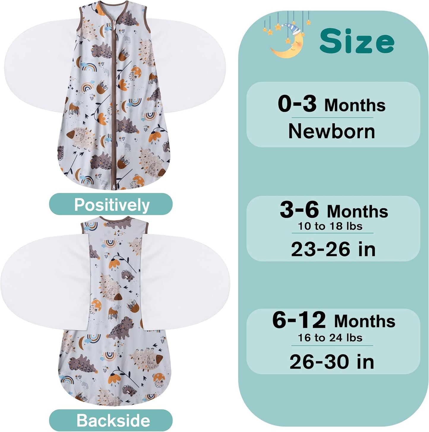 BSTOPPT Fleece Newborn Sleep Sack Baby Swaddle,3-Way Adjustable Wearable Blanket,2 Pack Fleece Swaddling sleeping bag TOG 2.0， (Blue&Green, 0-3 Months)