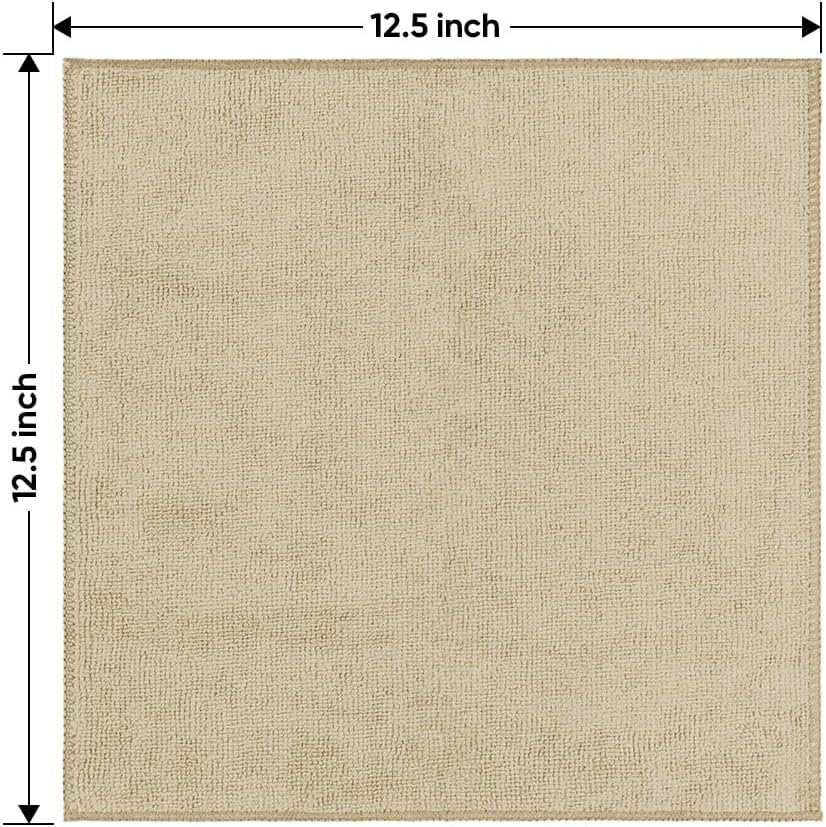 HOMEXCEL Mikrofasertuch 12er-Pack, 31,75 x 31,75 cm Mikrofasertücher für Autos, ultra-saugfähiges Autowaschtuch, fusselfreie, streifenfreie Reinigungstücher für Auto, Küche und Fenster (Grau)