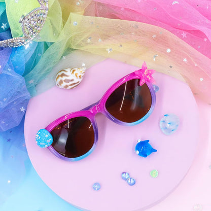 PinkSheep Sonnenbrille für Mädchen, polarisierte Sonnenbrille für Babys und Kinder mit Etui, Einhorn, Oval, Katzen, Herzbrillen, UV400-Schutz