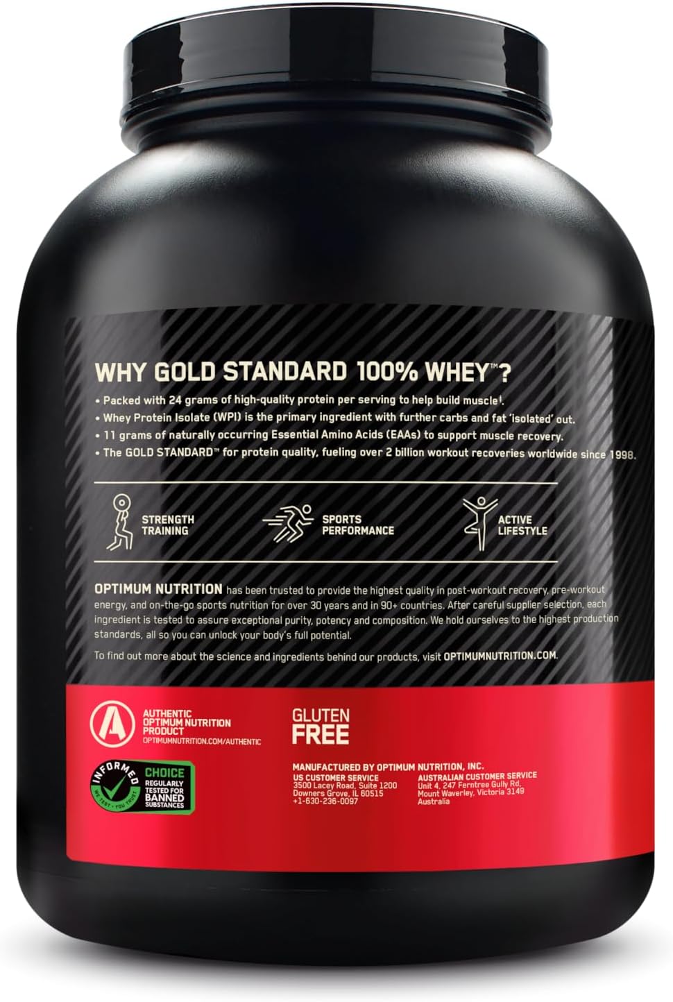 OPTIMUM NUTRITION Gold Standard 100% Whey Protein Powder, Double Rich Chocolate, 2.27kg - [packaging may vary]