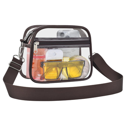 Clear Bag for Stadium Events Clear Sports Fan Handbags Purses with Adjustbale Strap for Concerts Festivals Game Day