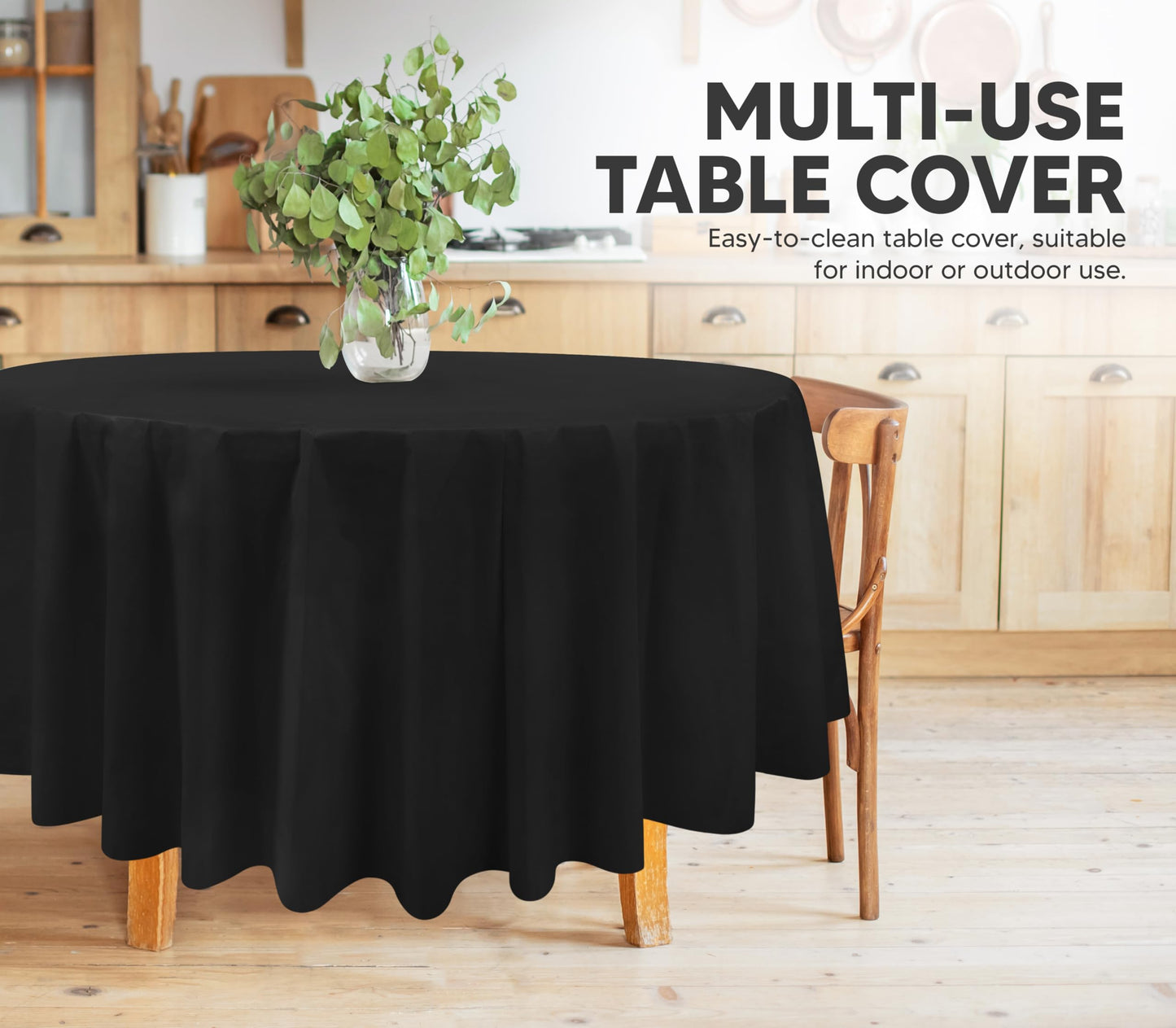 Utopia Kitchen Einweg-Tischdecke aus Kunststoff (12er Pack – 137x274 cm) Weiß Rechteckige Tischdecke Wasserdicht Schmutzabweisend Party-Tischdecke