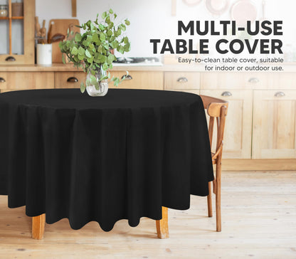 Utopia Kitchen Einweg-Tischdecke aus Kunststoff (12er Pack – 137x274 cm) Weiß Rechteckige Tischdecke Wasserdicht Schmutzabweisend Party-Tischdecke