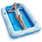 Jasonwell 4 in 1 Inflatable Tanning Pool Lounger Float - Sunbathing Lounge Floatie Raft Toys, Water Filled Tanning Bed Mat Pad Blow Up Kiddie Pool with Ball Pit for Adult, Kids (L)