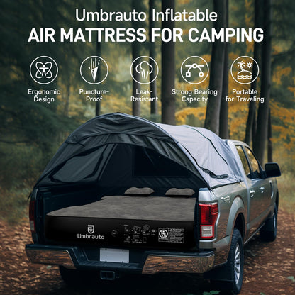 Umbrauto Car Air Mattress Backseat| Inflatable Truck Back Seat Camping Airbed for SUV Rear Seat, Blow Up Sleeping Travel Bed for Van Trunk with Pump & Pillows