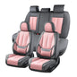 Coverado Car Seat Covers 5 Pieces, Full Set Universal Seat Covers for Cars, Waterproof Nappa Leather Auto Seat Protectors with Head Pillow, Car Interiors Fit for Most Sedans SUV Pick-up Truck, Black