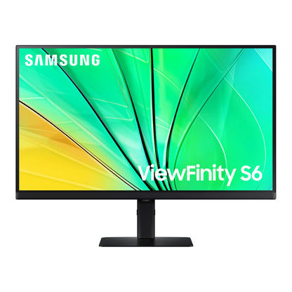 SAMSUNG 27" ViewFinity S6 (S60UD) Series QHD High Resolution Computer Monitor, 100Hz, HDR10, USB-C, Built-In LAN Port, Daisy Chain Support, Easy Setup, Height Adjustable Stand, LS27D606UANXGO, 2024