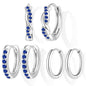 Inerney 14K Gold Plated Huggie Hoop Earrings for Women, Small Sterling Silver Earring Set Hypoallergenic Cartilage Helix Stacks, Mini Dainty Cute Trendy Birthstone Jewelry Gift for Multiple Piercings