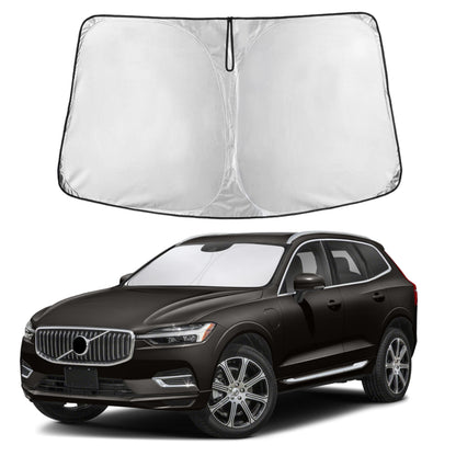 EcoNour Car Windshield Sunshade | Blocks 99% Heat & Keeps Interior Cool | Universal Fits Cars, SUVs, Trucks | Automotive Sun Screen, Visor & Car Accessories for Summer | Medium (64x32 Inches)