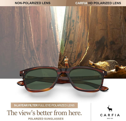 CARFIA Square Polarized Sunglasses for Men