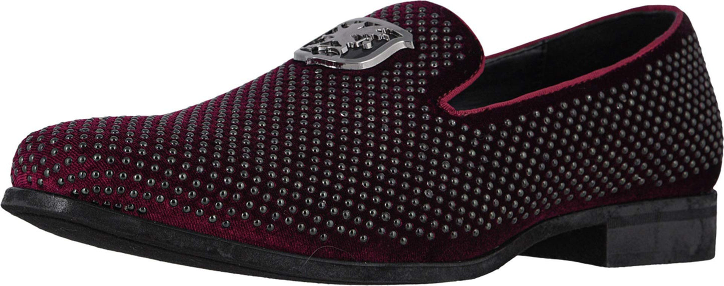 Stacy Adams Men's Swagger Studded Ornament Slip-on Driving Style Loafer