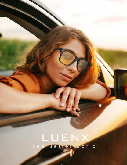 LUENX Polarisierte Sonnenbrillen für Herren und Damen, quadratische Fassung – UV-400-Schutz, 54 mm