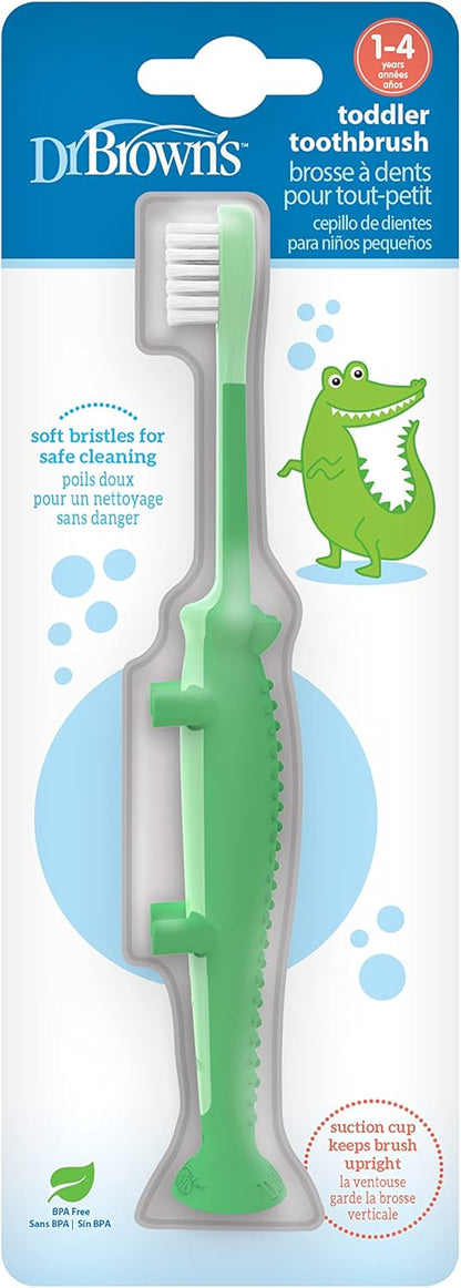 Dr.-Brown's-Trainingszahnbürste-für-Babys-und-Kleinkinder,-weich-für-die-ersten-Zähne,-Giraffe,-BPA-frei,-0-3-Jahre