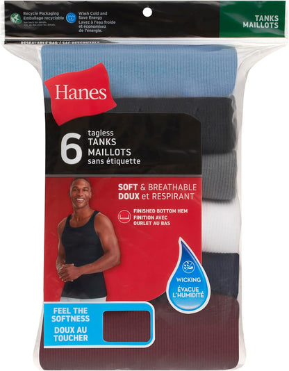 Hanes Geripptes Tanktop für Herren