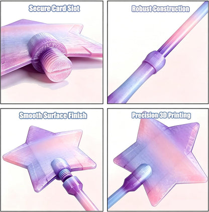 Credit Card Wand, Tap to Pay Wand, Magic Wand Credit Card Holder, Fairy Pay Wand - 3D Printed Contactless Payment Card Holder, Star Magic Fairy Wand for Easy NFC Checkout Debit & Credit Card Accessory-5