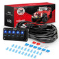 Nilight - NI -WA 06 LED Light Bar Wiring Harness Kit - 2 Leads 12V On Off Switch Power Relay Blade Fuse for Off Road Lights LED Work Light, 2 Years Warranty