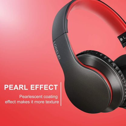 LORELEI X6 Over-Ear Kabelgebundene Stereo-Bass-Kopfhörer mit Mikrofon, Leicht, Faltbar & Portabel mit 1,45M Kabel ohne Verheddern für Smartphone, Tablet, MP3/4, Space Black