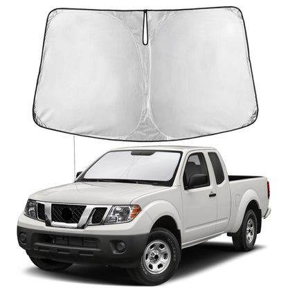 EcoNour Car Windshield Sunshade | Blocks 99% Heat & Keeps Interior Cool | Universal Fits Cars, SUVs, Trucks | Automotive Sun Screen, Visor & Car Accessories for Summer | Medium (64x32 Inches)