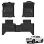 3W Floor Mats for Toyota Tacoma 2024 2025 2026 Double Cab Auto Tran(Not Fit Hybrid & XtraCab), TPE All Weather Custom Fit Floor Liner for Tacoma TRD/SR/SR5/limited Car Liners.