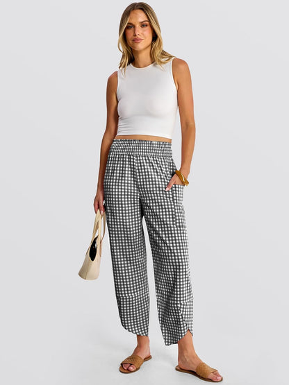 ANRABESS Womens Wide Leg Palazzo Capri Pants 2026 Summer Casual Loose High Waisted Lounge Flowy Cropped Beach Work Trousers