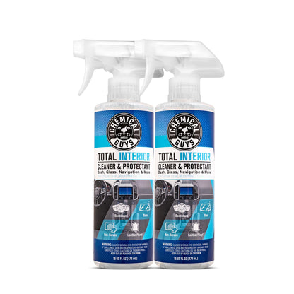 Chemical Guys Total Interior Cleaner & Protectant Interior Cleaner, Cleans & Protects Leather, Vinyl, Plastic, Rubber, Glass with a Streak-Free Finish — Cars, Trucks, SUVs, RVs, 16 oz