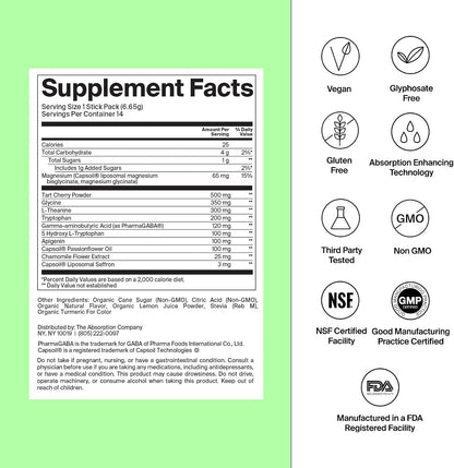 Electrolyte Powder Packets - Workout Recovery & Hydration Drink - Mango Lemonade & Sleep Aid Powder - Free Natural Supplement to Reduce Stress and Improve Sleep Quality Chamomile Lemonade (14 Sticks)