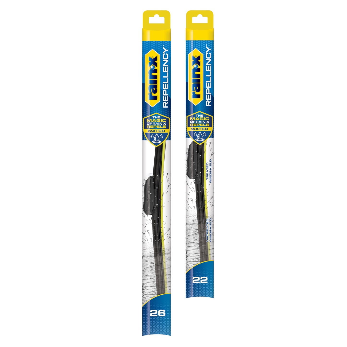 Rain-X 810363 Repellency Water Repellent Wiper Blades, 22" Windshield Wipers (Pack of 2), All Weather Streak-Free for Enhanced Visibility w/Water Repellency Formula [Amazon Exclusive]