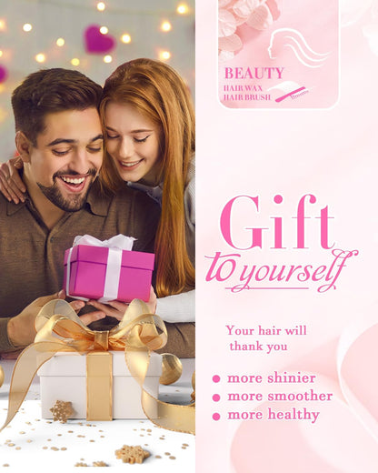 Haarbürste für Sleek-Look, Haarwachs-Stick für glatte abstehende Haare, gegen Frizz, für elegante Pferdeschwänze, Dutts – Gel, Pomade, Balsam-Stick für Frauen – Styling-Accessoires für Mädchen, Kinder