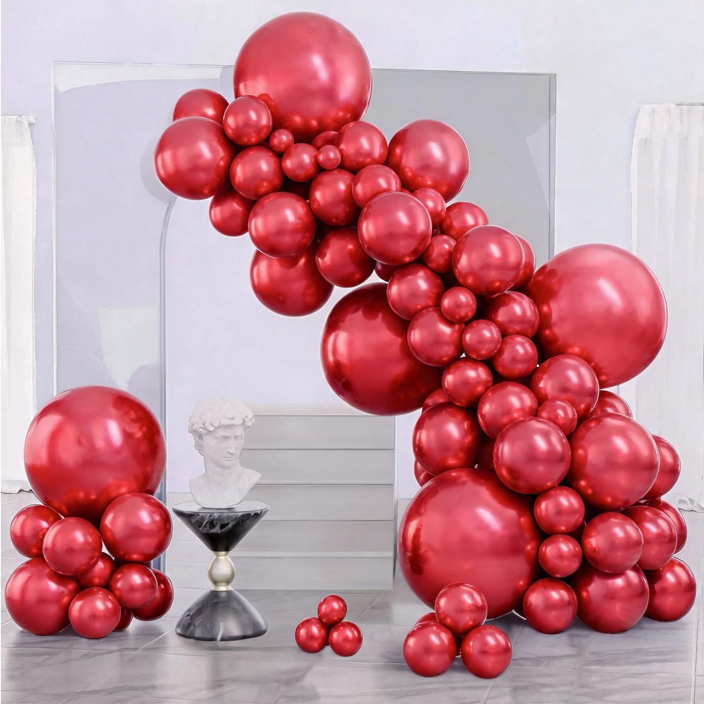 PartyWoo White Balloons 140 pcs Different Sizes of 18 12 10 5 Inch White Balloons Arch Kit Garland for Wedding Baby Shower Birthday Bridal Shower Graduation Engagement Party Decorations White-Y13