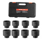 VEVOR 91-Piece 1/2" Drive Impact Socket Set, SAE (5/16" to 1-1/4") & Metric (8 to 32 mm), CR-V, Deep & Shallow, 6 Point, Ratchet Handle, Universal Joint, Adapters, Extension Bars (3, 5, 10 in)