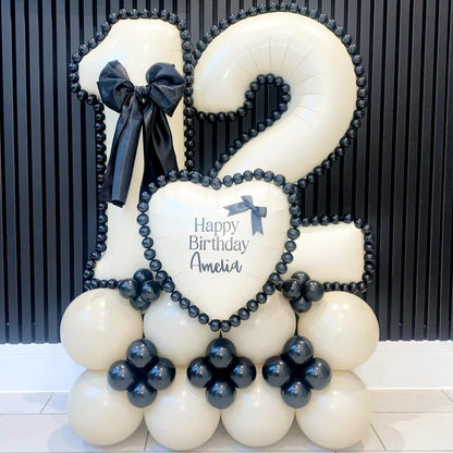 40 Inch Beige Number 1 Balloon for 1st Birthday Decoration, Large Self Inflating Cream Foil Number Balloons 0-9 for Boys Girls, White Sand 1 Helium Balloons for Women Men Party Anniversary Supplies