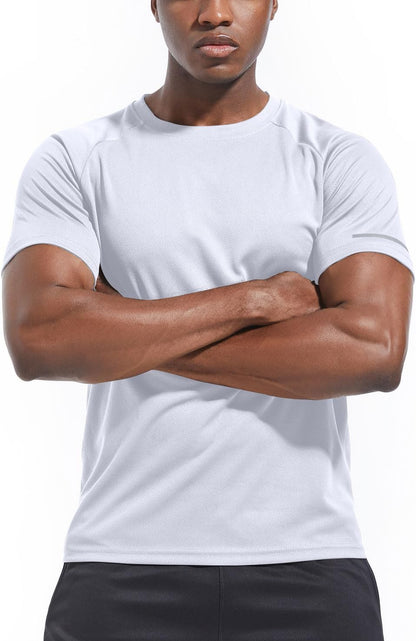 Boyzn 1er, 3er, 5er oder 7er Pack Herren-Trainings-Laufshirts, Dry Fit feuchtigkeitsableitendes T-Shirt, Gym Sport Kurzarm-T-Shirts