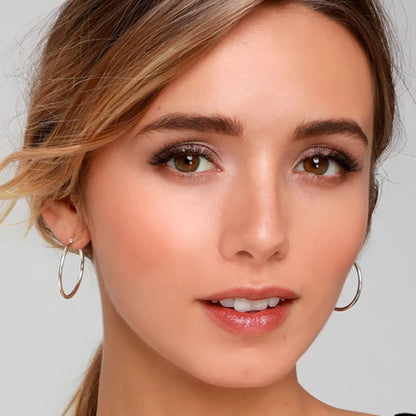 Große Gold Creolen für Frauen, Hypoallergene Dünne Gold Creolen, Sterling Silber Creolen für Damen, Extra Große, Mittelgroße, Große Creolen