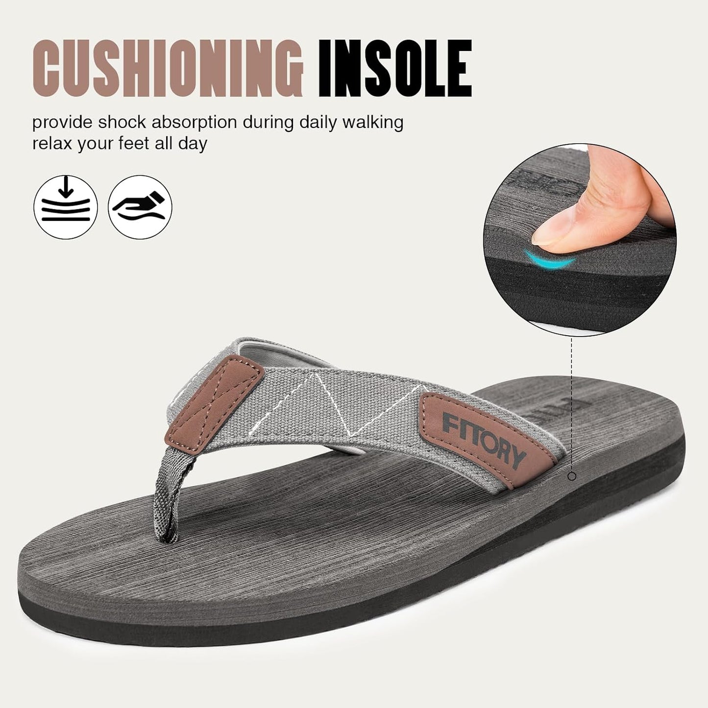 FITORY Men's Flip-Flops: The Perfect Blend of Comfort and Style