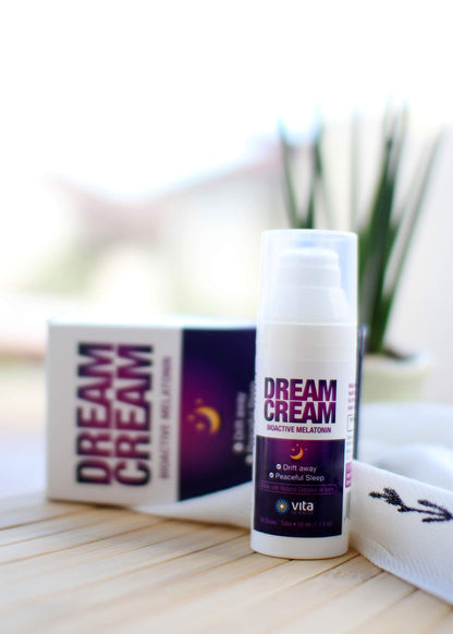 Vitasciences Dream Cream Melatonin 3mg - The Best Natural Sleep Aid, Topical Sleep Cream Is a Safe Alternative to Sleeping Pills. Fragrance-Free Lotion - Pack of 6