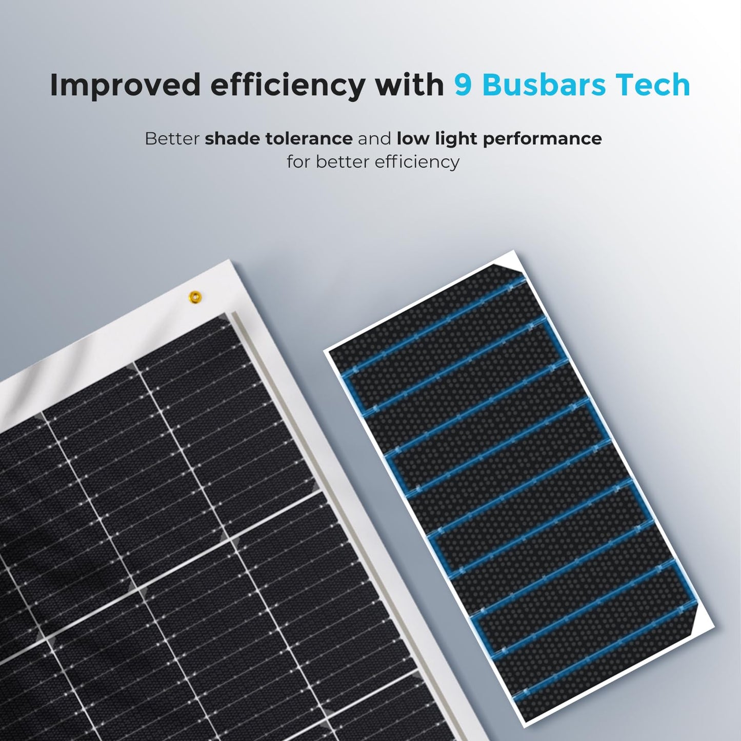 Renogy Flexible Solar Panel 50 Watt 12 Volt Monocrystalline Ultra-Flexible Bendable Mono Off-Grid Charger for Marine RV Cabin Van Car Boat Curve Surfaces