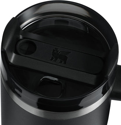 Vaso Stanley Quencher H2.0 con asa y pajita de 40 oz | Tapa Flowstate de 3 posiciones | Compatible con portavasos para viajes | Vaso térmico de acero inoxidable | Sin BPA | Arándano
