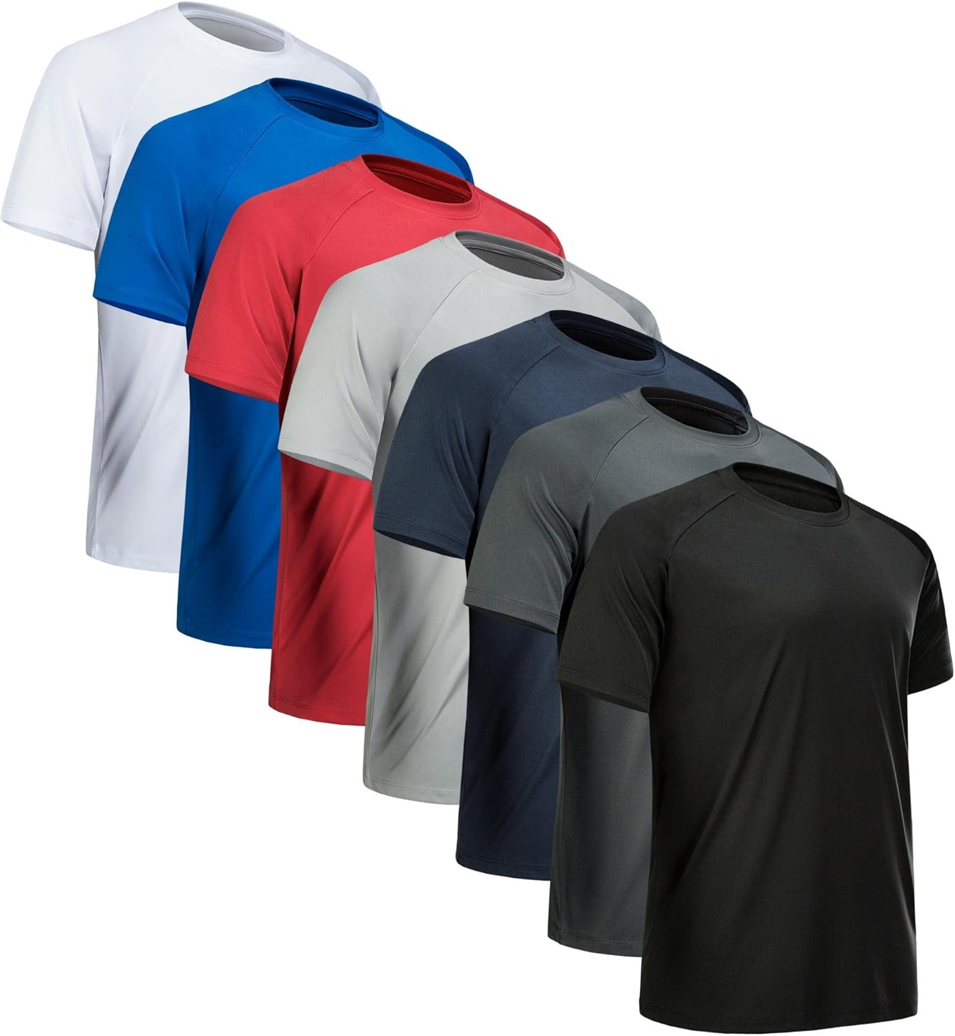 Large7 Pack Black, Dark Grey, Light Grey, Navy, White, Blue, Red