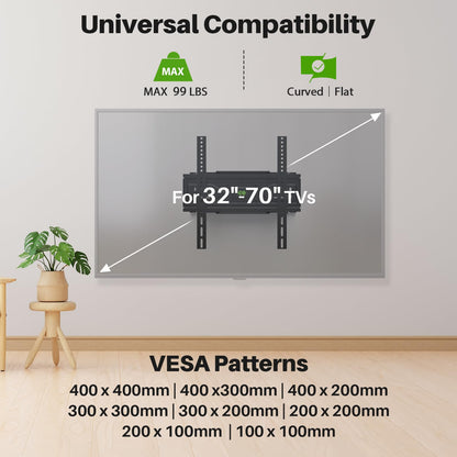 Full Motion TV Wall Mount for Most 37"-84" Flat Screen TV, Swivel or Tilt TV Wall Bracket with Dual Articulating Arms, for 12"-16" Wood Studs, Max VESA 600x400mm, Load 120 lbs by USX MOUNT