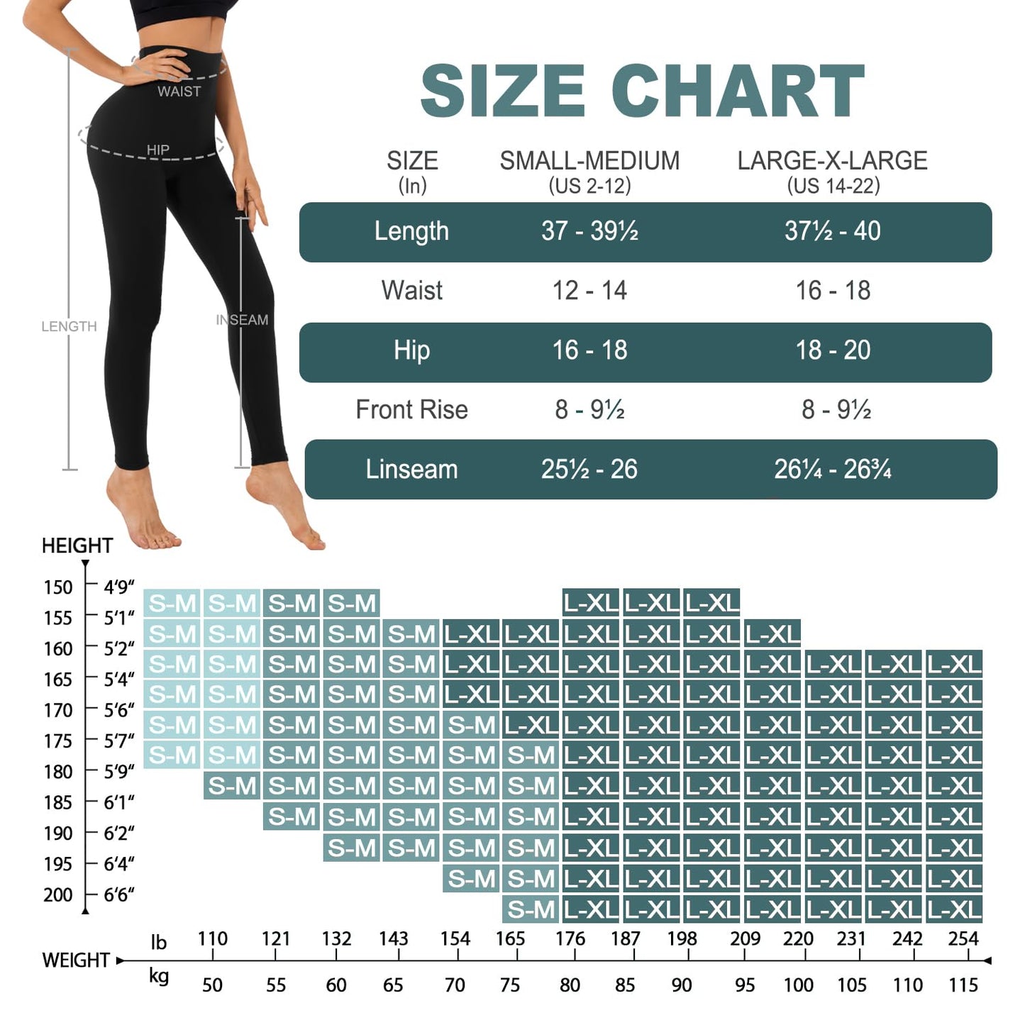 we fleece High Waisted Leggings for Women-Womens Black Workout Leggings Running Tummy Control Compression Pants