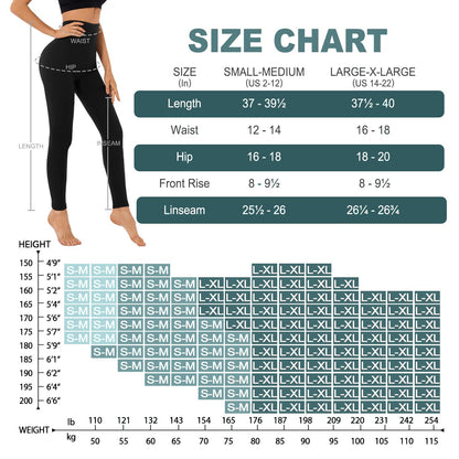 we fleece High Waisted Leggings for Women-Womens Black Workout Leggings Running Tummy Control Compression Pants