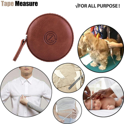 Maßband, Körpermaßband zum Nähen, für Schneider, Bastler, Stoff-Maßband für Körper- und medizinische Messungen, 1,5 m / 60 Zoll, beidseitig bedrucktes, einziehbares Lineal