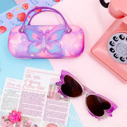 PinkSheep Sonnenbrille für Mädchen, polarisierte Sonnenbrille für Babys und Kinder mit Etui, Einhorn, Oval, Katzen, Herzbrillen, UV400-Schutz