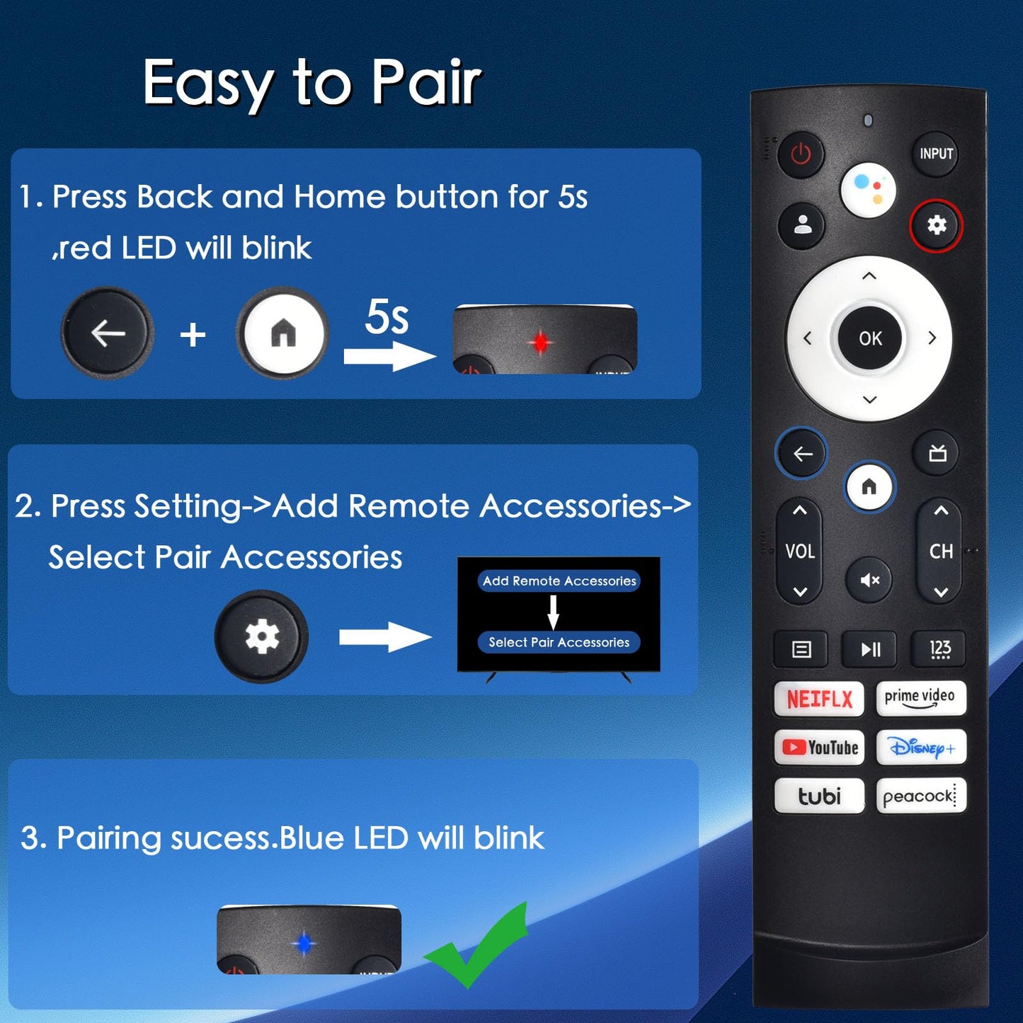 Replacement for Apple TV Remote,for Apple 4K/ Gen 1 2 3 4/ HD,A2169 A1842 A1625 A1427 A1469 A1378 A1218