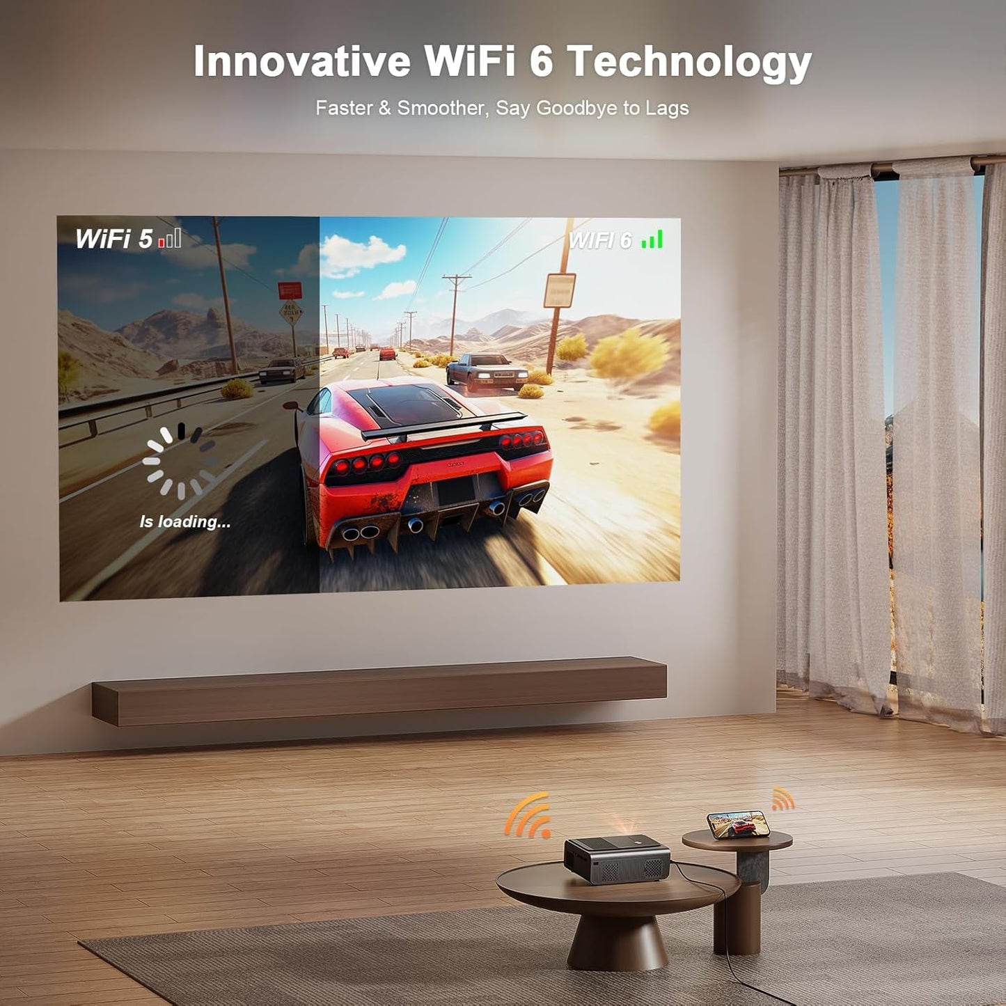2000 ANSI & Officially-Licensed APP 4K Smart Projector